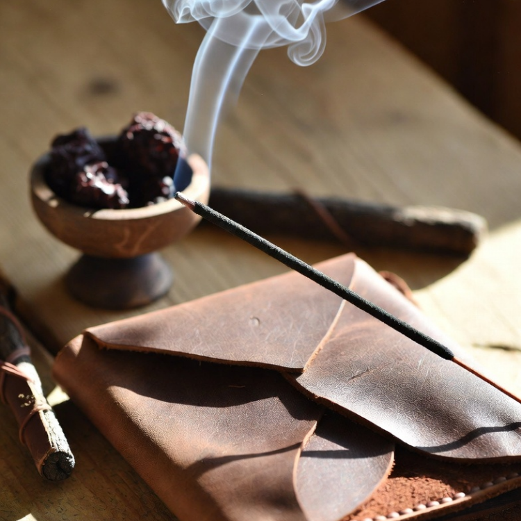 Leather & Incense (14oz)